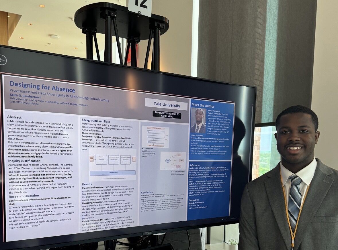 Presenting “Designing for Absence” at the AI at Yale conference